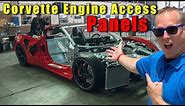 2020 Corvette Cutaway car full review. Engine and transmission cutaways. c8 corvette
