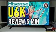 HISENSE U6K: REVIEW COMPLETA EN 5 MINUTOS / Smart TV 4K Dolby Vision Google TV