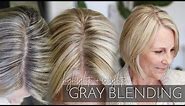 Blending Gray Hair with Highlights and Lowlights | My Partial Foiling Technique (Super easy!)