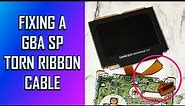 Gameboy Advance Sp... Repairing Torn Ribbon Cable