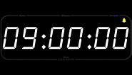 9 Hour - TIMER & ALARM - 1080p - COUNTDOWN