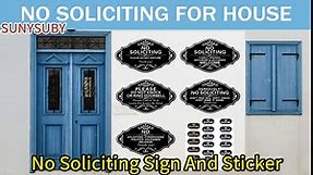 Funny No Soliciting Sign for House, 8 x 5 Inch Thick Acrylic Self-Adhesive Home Business Office Store Front Door Sign, NO Fundraising Politics Salesmen Religion Door Sign with 10 PCS Sticker Sign (NO Soliciting Fundraising-Black)
