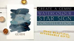 Create A Stunning Watercolour Constellation! Gemini Month of June