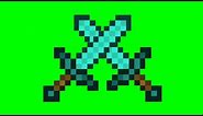 minecraft sword transition green screen ✨
