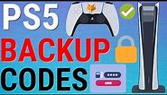 How To View Your PS5 Backup Codes