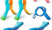 4 Pack Parrot Fish Beach Towel Clips Plus 2 Pack Beach Towel Bands, Towel Holder for Beach Chairs Jumbo Size Windproof Clothespins for Patio and Pool Accessories - Your Cruise Vacation Essentials