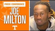 Tennessee football QB Joe Milton speaks to the media after Volunteers loss to Mizzou in Columbia