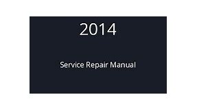 2014 Nissan Sentra Service Repair Manual PDF | ServicingManuals