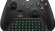 TiMOVO Green Backlight Keyboard for Xbox One, Xbox Series X/S,Wireless Chatpad Message KeyPad with Headset & Audio Jack,Mini Game Keyboard Fit Xbox One/One S/One Elite/2, 2.4G Receiver Included, Black