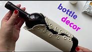 DIY 😻 Super simple wine bottle decorating idea