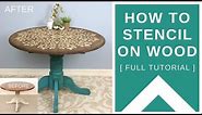 How To Stencil On Wood: Upcycled Table With Mandala Stencil [ FULL TUTORIAL ]