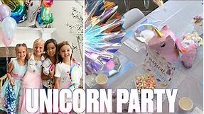 UNICORN THEMED BIRTHDAY PARTY FOR LITTLE GIRLS BIRTHDAY