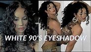 y2k/90's white eyeshadow makeup tutorial