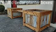 rustic cedar planter boxes