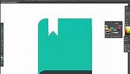 How to draw simple book icon in adobe illustrator - step by step
