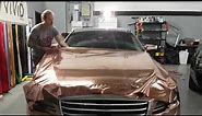 ROSE GOLD CHROME. Detailed info on how to vinyl wrap a hood / bonnet in chrome By @ckwraps