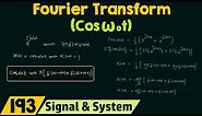 Fourier Transform of Basic Signals (Cosω₀t)
