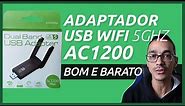 Adaptador wifi dual Band AC1200 5Ghz USB 3.0 Bom e barato da shopee