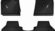 3W Floor Mats Compatible for BMW X3 F25 2011-2017 / BMW X4 2015-2018 Custom Fit TPE All Weather Floor Liner for BMW X3 / X4 1st and 2nd Row Full Set Car Mats, Black