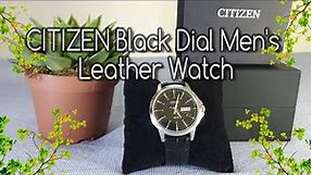 Unboxing CITIZEN BF2011-01E Analog Quartz Black Dial Men's Leather Watch