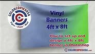 Step by step to create and design a 4x8ft banner in photoshop