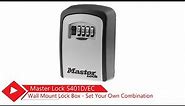 Master Lock 5401D / EC Wall Mount Lock Box Set Your Own or Reset Combination + Safeguard Keys