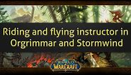 How to find the riding and flying instructor in orgrimmar and stormwind