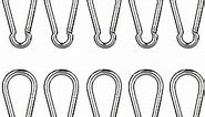 CAIDMOS Carabiner Clips, 10PCS 2.36 Inch Stainless Steel Keychain Carabiner. Small Carabiner Clips, Spring Snap Hook, Locking Climbing Carabiners Clips for Plant Hanging, Outdoor Camping. 270 lbs.