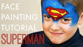 Superman — Fast and Easy Face Painting Tutorial