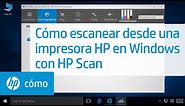 Cómo escanear desde una impresora HP en Windows con HP Scan | HP Computers | HP Support
