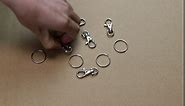 5 Set Key Chain Key Rings Metal Swivel Clasps Snap-On Keychain Ring Hook Spring Clip Snap Hook Lobster Clasp for Keys, Lanyards Jewelry Findings, Round Edged