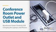 Conference Room Power Outlet and USB Charging Module | StarTech.com