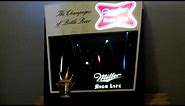 Vintage 1960 Miller High Life The Champagne of Beer Bouncing Balls Pub Tavern Sign