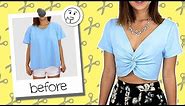 DIY T-Shirt Transformed into Twisted Crop Top | Coolirpa