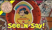 Walt Disney World of Colors See N Say, Mattel Toys 1988 - Mickey Mouse Minnie Donald Duck Goofy