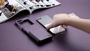 Vinich for Samsung Galaxy Z Flip 5 Case with RFID Blocking, for Samsung Z Flip 5 Wallet Phone Case with Card Holder, Durable Kickstand Case for Galaxy Z Flip 5, Bluish Green