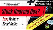 Android box stuck on logo - Quick fix to home screen locked box - Android box bricked fix 📺