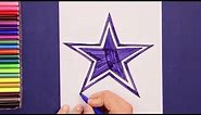 How to draw Dallas Cowboys Logo (NFL Team)