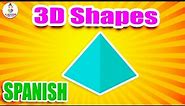 3D SHAPES in SPANISH for Kids (Spanish Math Vocabulary)
