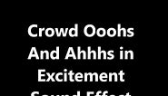Crowd Ooohs And Ahhhs in Excitement Sound Effect
