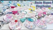 I made 33 Resin Name Keychains for my kids ^^ | Resin Art | Resin Crafts | DIY Gifts | Business Idea