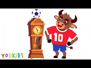 Hickory Dickory Dock | The Bull Football Player | YouKids Kids Songs & Nursery Rhymes