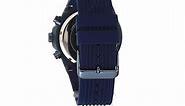 GUESS Men's Analog Quartz Watch with Silicone Strap, Blue, 22 (Model: GW0057G3)
