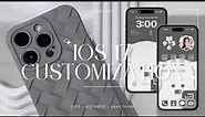 iOS 17 aesthetic customization 🩶 gray theme | homescreen, lockscreen, widgets, app icons tutorial