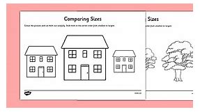 Comparing Sizes Worksheet Pack