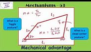Mechanical advantage | Four bar mechanism/linkage | Torque ratio | Force ratio