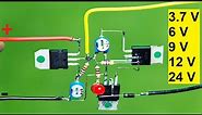 How to Make All-in-One Battery Charger Circuit / No Relay Fully Electronic / 3.7/6V/9V/12V/24V