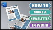How To Make a Newsletter in Word EASY TUTORIAL