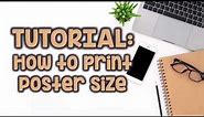 How to print poster size