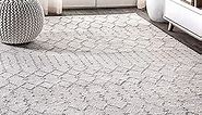 JONATHAN Y MOH101B-8 Moroccan Hype Boho Vintage Diamond 8 ft. x 10 ft. Area-Rug, Bohemian, Southwestern, Casual, Transitional, Pet Friendly, Non Shedding, Stain Resistant, Easy-Cleaning, Cream/Gray